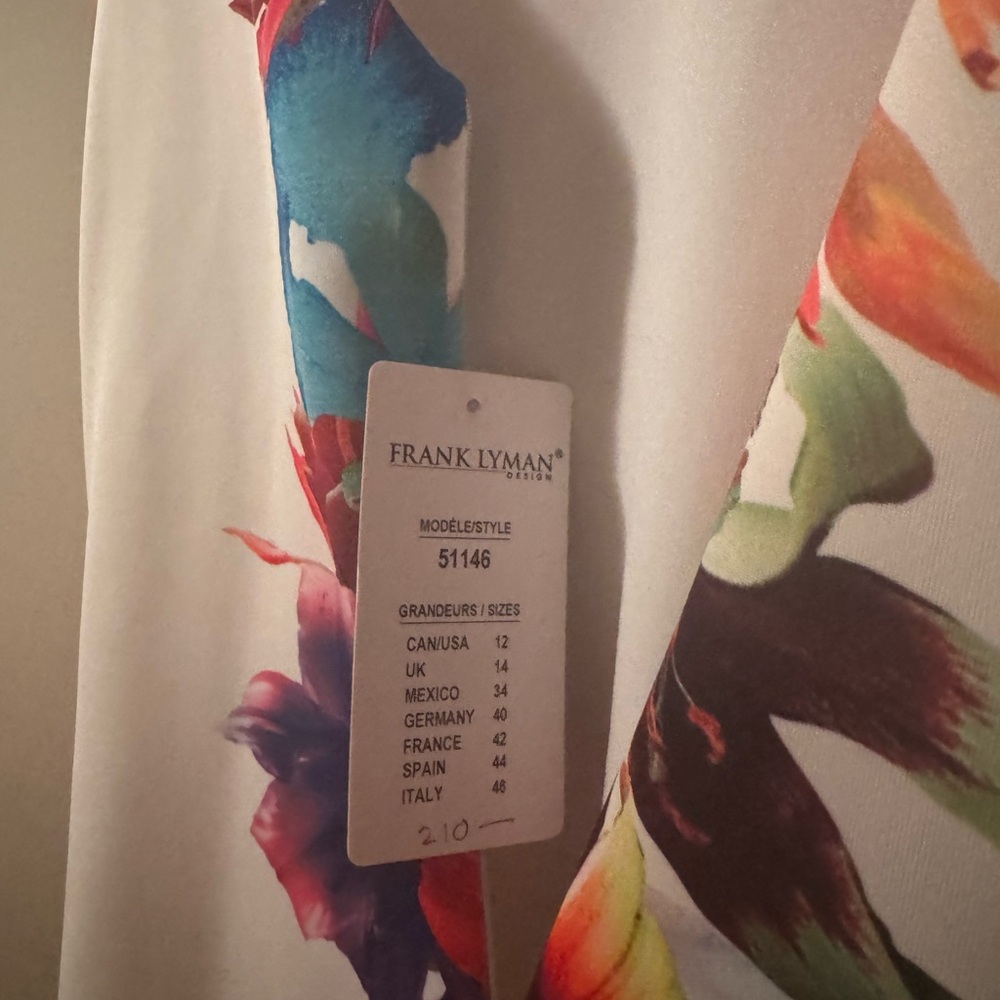Frank Lyman Design Multicolor Floral Midi Dress - Picture 3 of 4